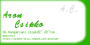 aron csipko business card